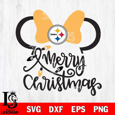 Pittsburgh Steelers mickey christmas 3 Svg Eps Dxf Png File, Digital Download, Instant Download