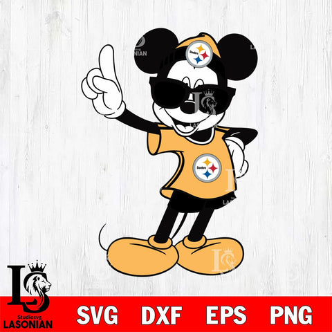 Pittsburgh Steelers mickey christmas 5 Svg Eps Dxf Png File, Digital Download, Instant Download