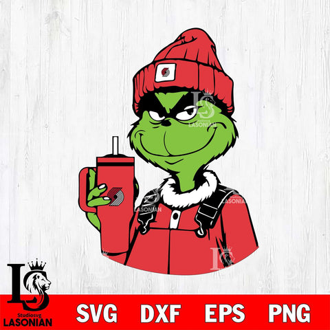 Portland Trail Blazers Boujee Grinch 2 Svg Eps Dxf Png File, Digital Download, Instant Download