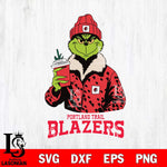 Portland Trail Blazers Grinch Leopard Svg Eps Dxf Png File, Digital Download, Instant Download