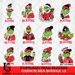 Portland Trail Blazers Grinch NBA Bundle 12 SVG Eps Dxf Png File, Digital Download, Instant Download