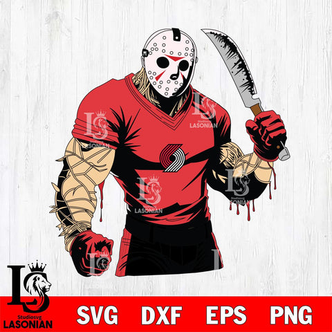 Portland Trail Blazers Jason Voorhees Horror 8 Svg Eps Dxf Png File, NBA svg, Digital Download, Instant Download