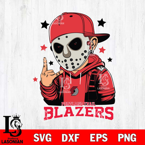 Portland Trail Blazers Jason Voorhees Horror 9 Svg Eps Dxf Png File, NBA svg, Digital Download, Instant Download
