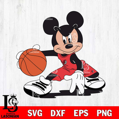 Portland Trail Blazers Mickey Minne 4 Nba Svg Eps Dxf Png File, NBA svg, Digital Download, Instant Download