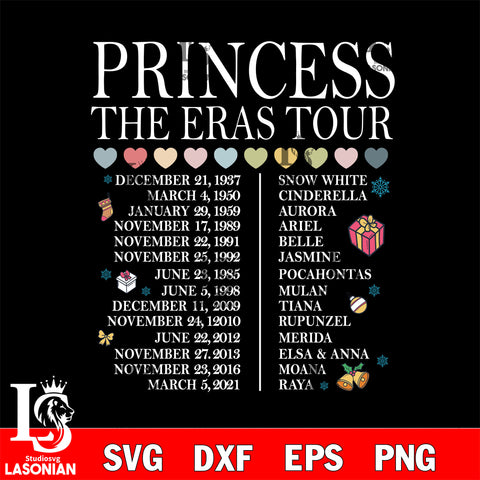 Princess the eras tourPrincess the eras tour Cricut, SVG DXF EPS PNG FILE,Christmas Digital Download,Instant Download, Silhouette