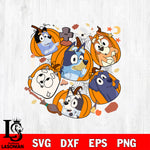 Pumpkin Halloween Bluey and Friends Svg Eps Dxf Png File,Christmas Svg Files,Digital Download ,Instant Download