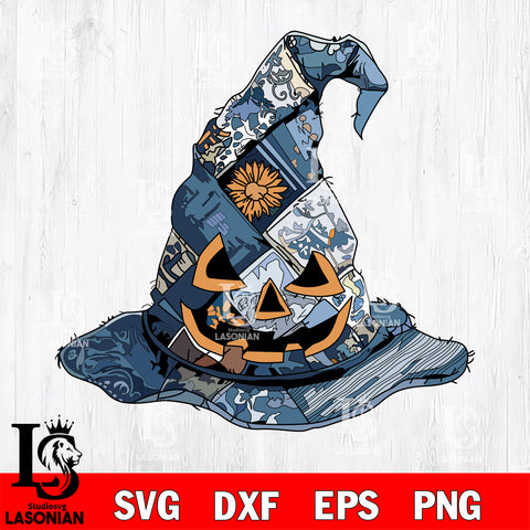 Pumpkin witch SVG DXF EPS PNG FILE,Halloween File Cut, NCAA Digital Download,Instant Download,Christmas Silhouette