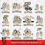 Purdue Boilermakers Bluey & Bingo Bundle 12 SVG Svg Eps Dxf Png File, Bundle NCAA svg, Digital Download, Instant Download