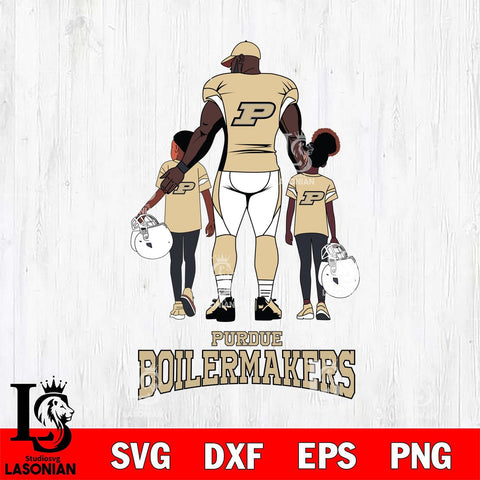 Purdue Boilermakers 3 Father and son Rugby SVG DXF EPS PNG FILE,NCAA SVG, Father day Digital Download,Instant Download, Silhouette