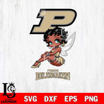 Purdue Boilermakers Beauty Black Fairy Betty Boop, Svg Eps Dxf Png File, Digital Download