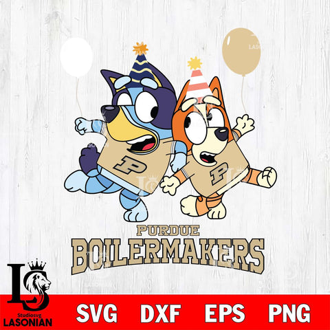 Purdue Boilermakers Bluey & Bingo 2 Svg Eps Dxf Png File, NCAA svg, Digital Download, Instant Download