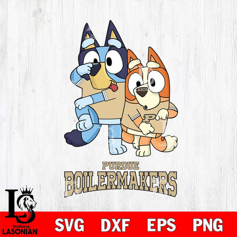 Purdue Boilermakers Bluey & Bingo Svg Eps Dxf Png File, NCAA svg, Digital Download, Instant Download