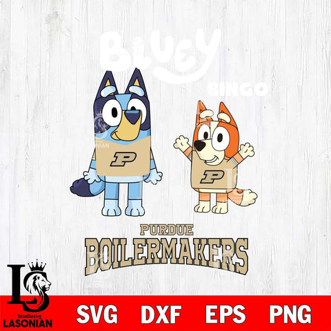 Purdue Boilermakers Bluey & Bingo 4 Svg Eps Dxf Png File, NCAA svg, Digital Download, Instant Download