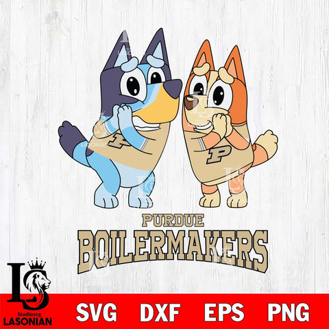 Purdue Boilermakers Bluey & Bingo 5 Svg Eps Dxf Png File, NCAA svg, Digital Download, Instant Download