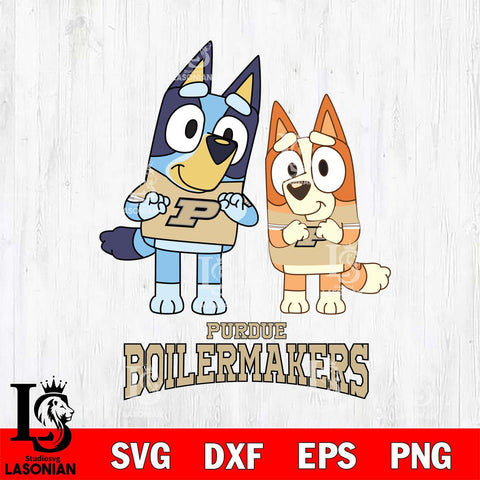 Purdue Boilermakers Bluey & Bingo 6 Svg Eps Dxf Png File, NCAA svg, Digital Download, Instant Download
