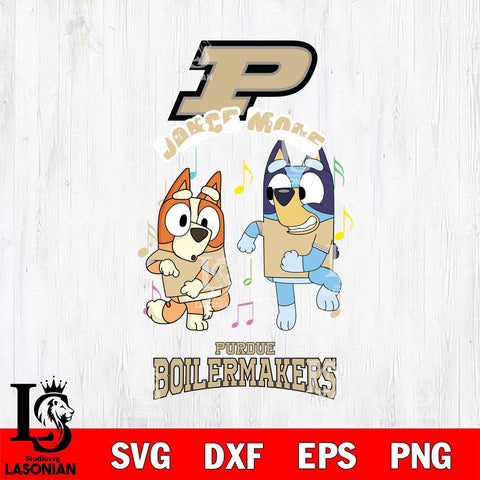 Purdue Boilermakers Bluey Bingo Dance Mode Svg Eps Dxf Png File, NCAA svg, Digital Download, Instant Download