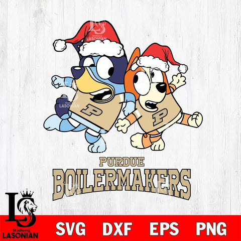 Purdue Boilermakers Bluey Christmas Holiday Svg Eps Dxf Png File, Digital Download