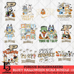 Purdue Boilermakers Bluey Halloween NCAA 12 SVG Eps Dxf Png File, Bundle NCAA svg, Digital Download, Instant Download