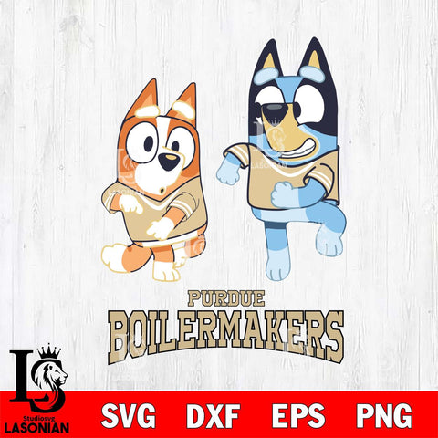 Purdue Boilermakers Bluey with Chilli Dance Svg Eps Dxf Png File, Digital Download, Instant Download