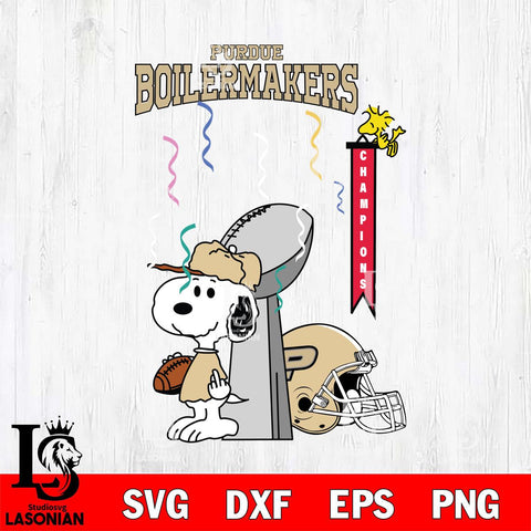 Purdue Boilermakers Charlie Brown and Snoopy Super Bowl Svg Eps Dxf Png File, NCAA svg , Digital Download , Instant Download, Cricut File