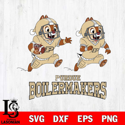 Purdue Boilermakers Chip & Dale Football Cricut,Christmas SVG DXF EPS PNG FILE, NCAA Digital Download,Instant Download, Silhouette