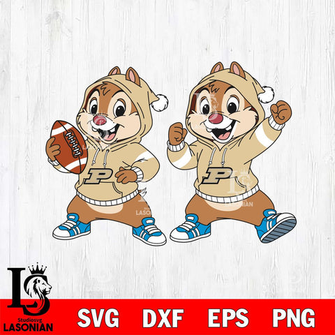 Purdue Boilermakers Chip và Dale Football File Cut, NCAA SVG DXF EPS PNG FILE, Digital Download , Criucut , Silhouette