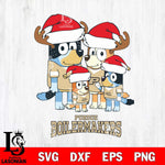 Purdue Boilermakers Christmas Bluey Santa Family Cut Files,Bluey Cricut,Christmas Svg , Bluey svg , Digital Download, dxf eps png pdf file