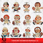 Purdue Boilermakers Chucky Horror Bundle 12 SVG Eps Dxf Png File, Bundle NCAA svg, Digital Download, Instant Download