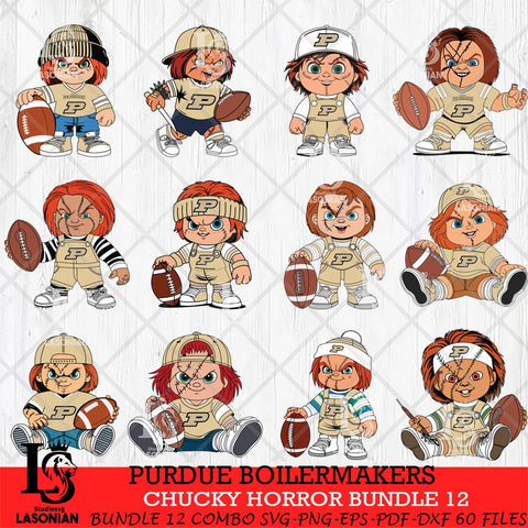 Purdue Boilermakers Chucky Horror Bundle 12 SVG Eps Dxf Png File, Bundle NCAA svg, Digital Download, Instant Download