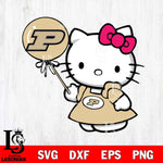 Purdue Boilermakers Cute Hello Kitty 2 Svg Eps Dxf Png File, Digital Download, Instant Download