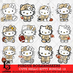 Purdue Boilermakers Cute Hello Kitty Bundle 12 SVG Eps Dxf Png File, NCAA Bundle svg, Digital Download, Instant Download