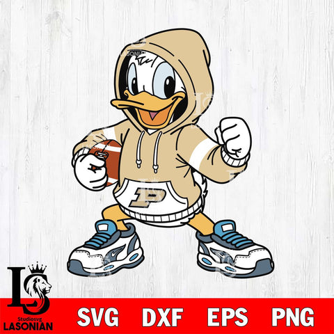 Purdue Boilermakers Donald Duck Disney Christmas File Cut, NCAA SVG DXF EPS PNG FILE, Digital Download , Criucut , Silhouette