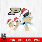 Purdue Boilermakers Family Bluey Walking Christmas Svg Eps Dxf Png File, Digital Download, Instant Download