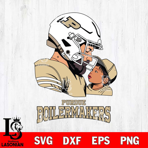 Purdue Boilermakers Father And Child Rugby SVG DXF EPS PNG FILE,NCAA SVG, Father day Digital Download,Instant Download, Silhouette