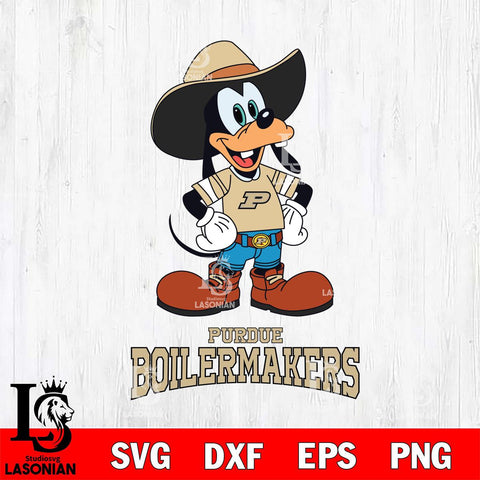 Purdue Boilermakers Goofy Cowboy Sport SVG DXF EPS PNG FILE,NCAA svg ,Football Digital Download,Instant Download, Silhouette