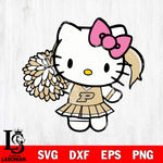 Purdue Boilermakers Hello Kitty Cheerleader 12 Svg Eps Dxf Png File, Digital Download, Instant Download