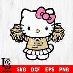 Purdue Boilermakers Hello Kitty Cheerleader 3 Svg Eps Dxf Png File, Digital Download, Instant Download
