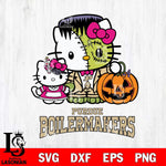 Purdue Boilermakers Hello Kitty Horror 10 Svg Eps Dxf Png File, Digital Download