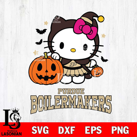 Purdue Boilermakers Hello Kitty Horror 1 Svg Eps Dxf Png File, Digital Download