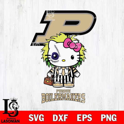 Purdue Boilermakers Hello Kitty Horror 8 Svg Eps Dxf Png File, Digital Download