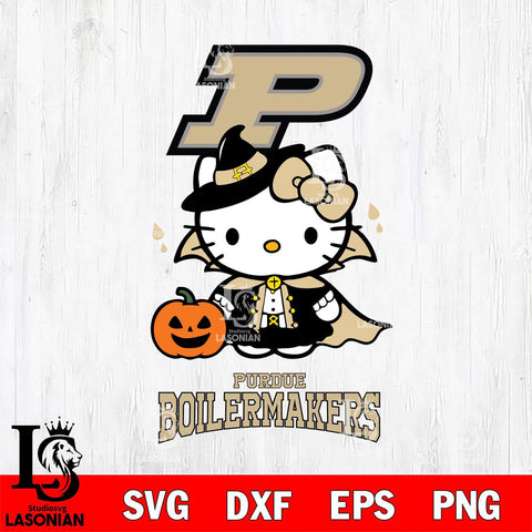 Purdue Boilermakers Hello Kitty Horror 9 Svg Eps Dxf Png File, Digital Download