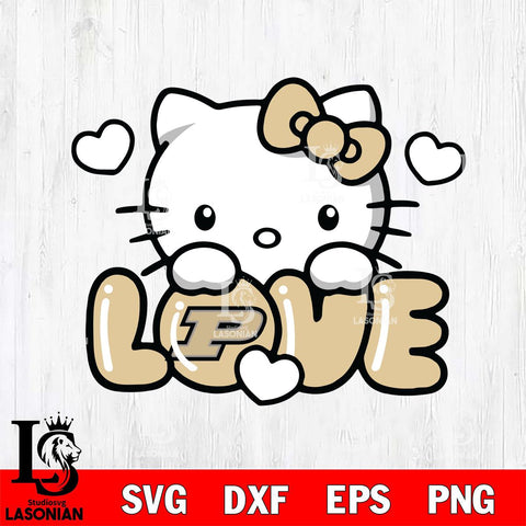Purdue Boilermakers Hello Kitty Love Svg Eps Dxf Png File, Digital Download, Instant Download