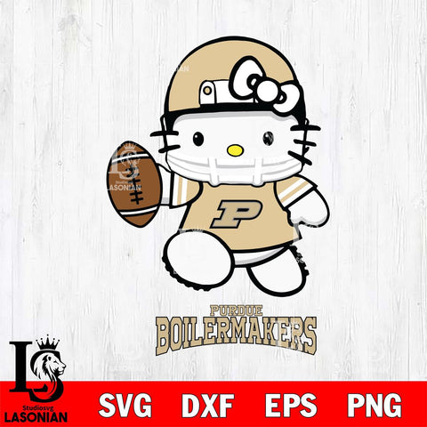 Purdue Boilermakers Hello Kitty NCAA 4 Svg Eps Dxf Png File, Digital Download, Instant Download