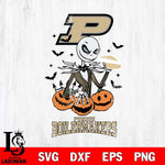Purdue Boilermakers Jack Skellington 2 halloween Svg Eps Dxf Png File, NCAA svg, Digital Download, Instant Download