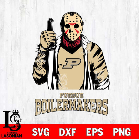 Purdue Boilermakers Jason Voorhees 6 Svg Eps Dxf Png File, Digital Download