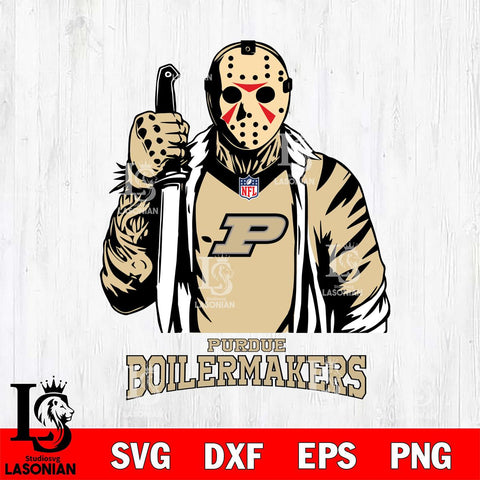 Purdue Boilermakers Jason Voorhees Horror 3 Svg Eps Dxf Png File, NCAA svg, Digital Download, Instant Download