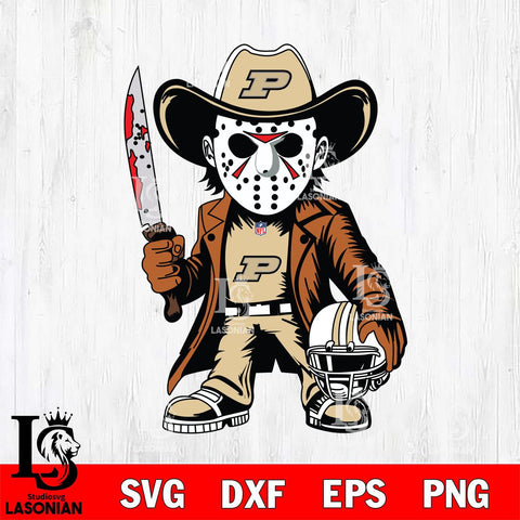 Purdue Boilermakers Jason Voorhees Horror Svg Eps Dxf Png File, NCAA svg, Digital Download, Instant Download