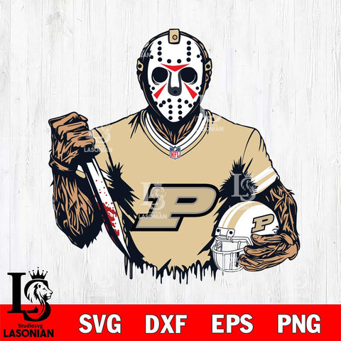 Purdue Boilermakers Jason Voorhees Horror 5 Svg Eps Dxf Png File, NCAA svg, Digital Download, Instant Download