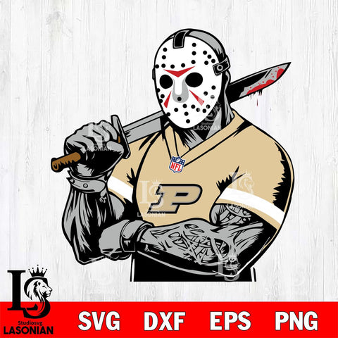 Purdue Boilermakers Jason Voorhees Horror 6 Svg Eps Dxf Png File, NCAA svg, Digital Download, Instant Download