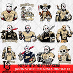 Purdue Boilermakers Jason Voorhees Horror Bundle 12 SVG Eps Dxf Png File, bundle NCAA svg, Digital Download, Instant Download